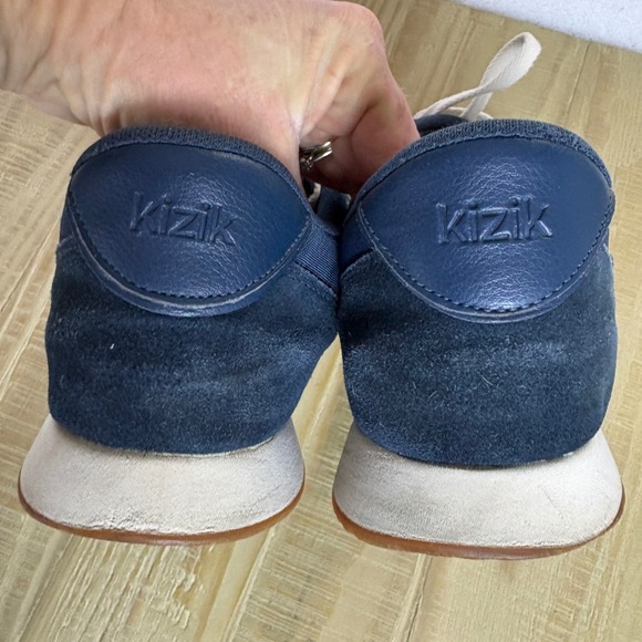 Kizik Madrid Eco Navy White Hands Free Slip On Sneakers Unisex Shoes - Picture 5 of 9